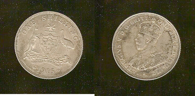 AUSTRALIE 1 shilling Georges V 1915 TTB+